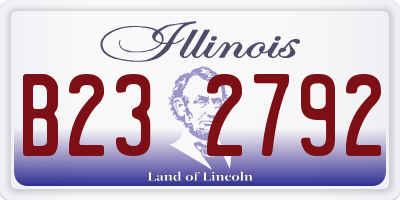 IL license plate B232792