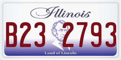 IL license plate B232793