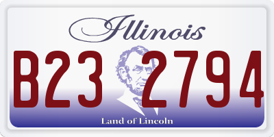 IL license plate B232794