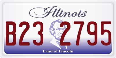 IL license plate B232795