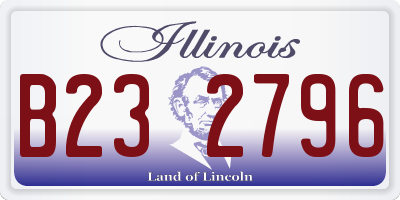 IL license plate B232796