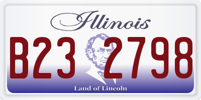 IL license plate B232798