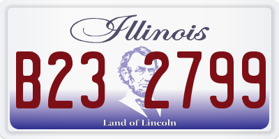 IL license plate B232799