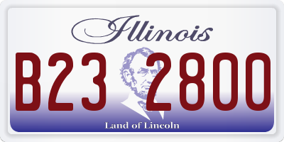 IL license plate B232800