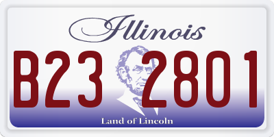 IL license plate B232801