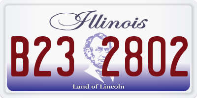 IL license plate B232802