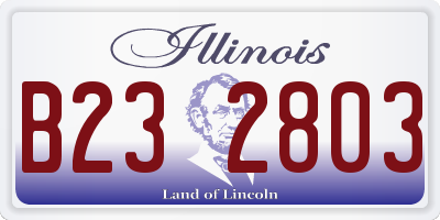 IL license plate B232803