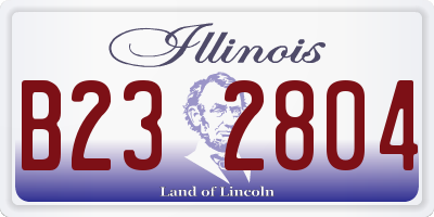 IL license plate B232804