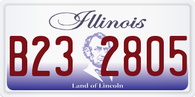IL license plate B232805