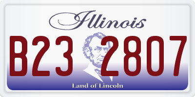 IL license plate B232807