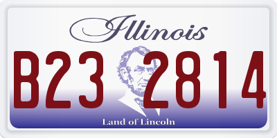 IL license plate B232814