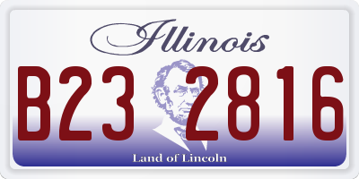 IL license plate B232816