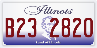IL license plate B232820
