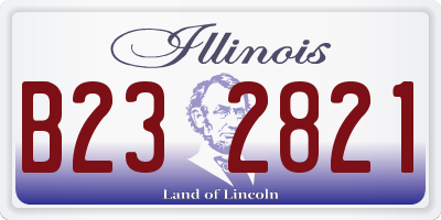 IL license plate B232821