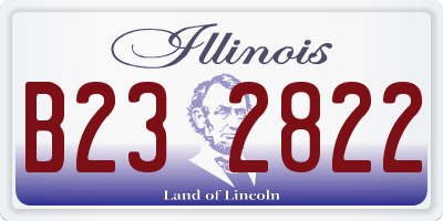 IL license plate B232822