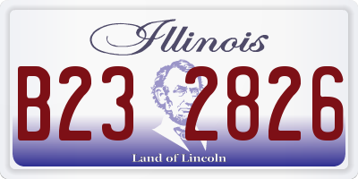 IL license plate B232826