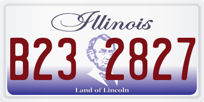 IL license plate B232827
