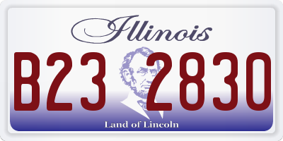 IL license plate B232830