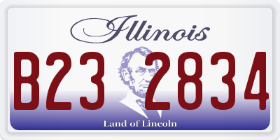 IL license plate B232834