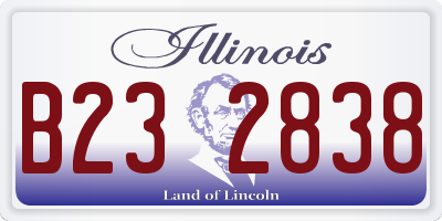 IL license plate B232838