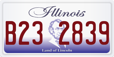IL license plate B232839