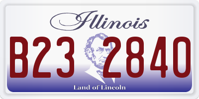 IL license plate B232840
