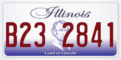 IL license plate B232841