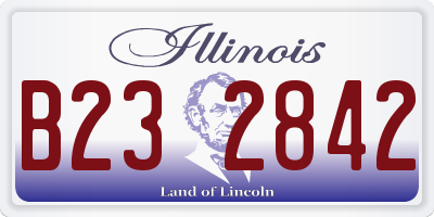 IL license plate B232842