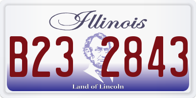 IL license plate B232843