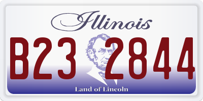 IL license plate B232844