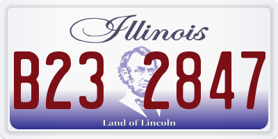 IL license plate B232847