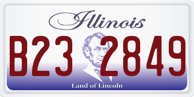 IL license plate B232849