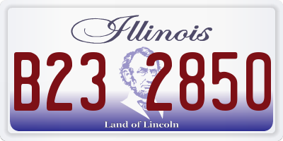 IL license plate B232850