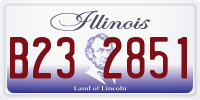 IL license plate B232851