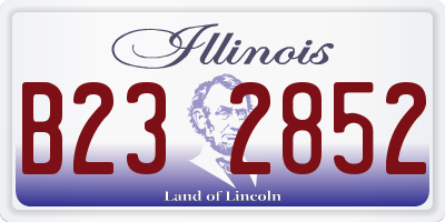 IL license plate B232852