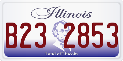 IL license plate B232853