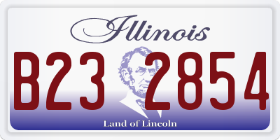IL license plate B232854