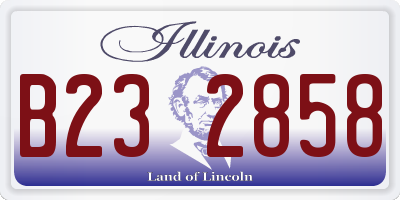 IL license plate B232858