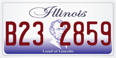 IL license plate B232859