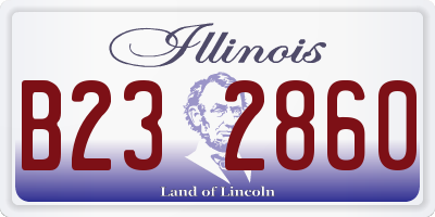IL license plate B232860