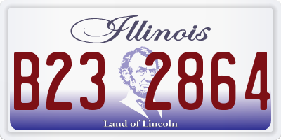 IL license plate B232864