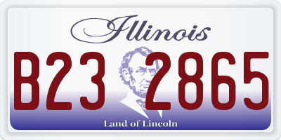 IL license plate B232865