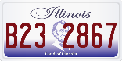 IL license plate B232867