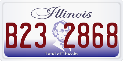 IL license plate B232868