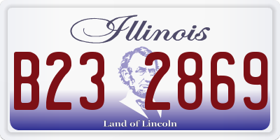 IL license plate B232869