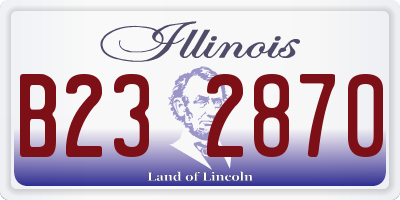 IL license plate B232870
