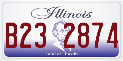IL license plate B232874