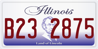 IL license plate B232875