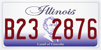 IL license plate B232876