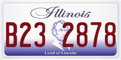 IL license plate B232878